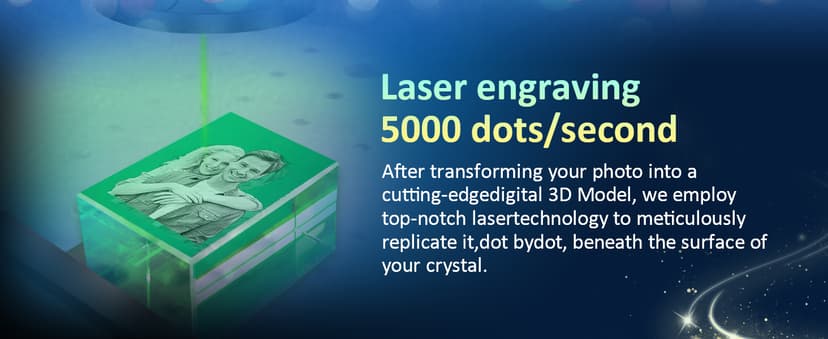 Personalized 3D Crystal Photo, Picture Cube Idea Gift With Your Own Photo, Customized Christmas, Birthday, Wedding Memorial, Mother's Day, Couples Gift for Women, Wife, Husband, Men - Small Portrait