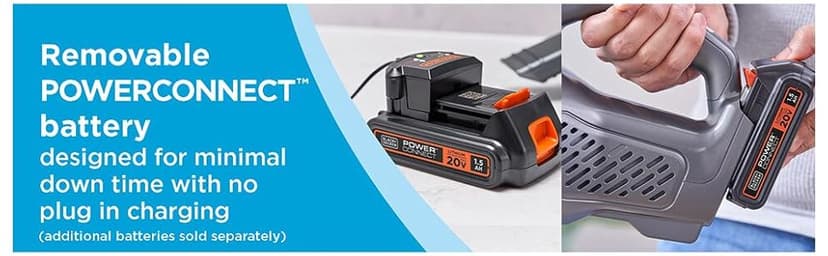 BLACK+DECKER 20V MAX POWERCONNECT Handheld Vacuum, Cordless, Battery Not Included, Bare Tool Only (BCHV001B)