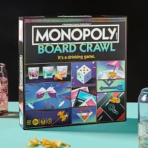 Monopoly Board Crawl Game | Official Monopoly Drinking Game for Adults Only | Ages 21+ | for 2-10 Players | 30 Mins. | Hilarious Adult Party Games