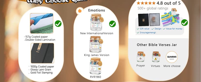 Bible Verse Jar,Scripture Prayer Cards Holy Read Me When Bible Verses Jar,Church Graduation Baptisms Confirmation Christian Gifts for Women Men Teen,Inspirational Birthday Gifts for Women Mom Friends