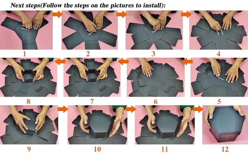 Explosion DIY Gift Set, Exploding Love Box for Couples, Sentimental Gift for Wedding, Birthday Party, Boyfriend, Girlfriend, Scrapbook Style Photo Album, Memory Box