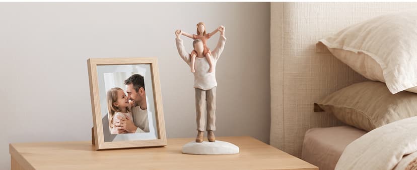 Hand-Painted Shoulder-Ride Sculpture in Gift Box for Father's Day, Birthdays, Christmas, Weddings and Home Display Storieme Father Daughter Figurine, Gift for Dad Birthday from Daughter B0F8V8VJNH