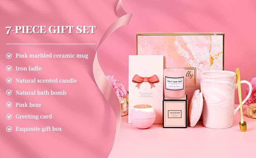 Gift for Women, Gift Baskets for Women, Gift Sets Contains 6 Gifts in Total, Fun Gifts for Her, Friends, Colleagues, Wife, Mom, Daughter, Sister, Aunt