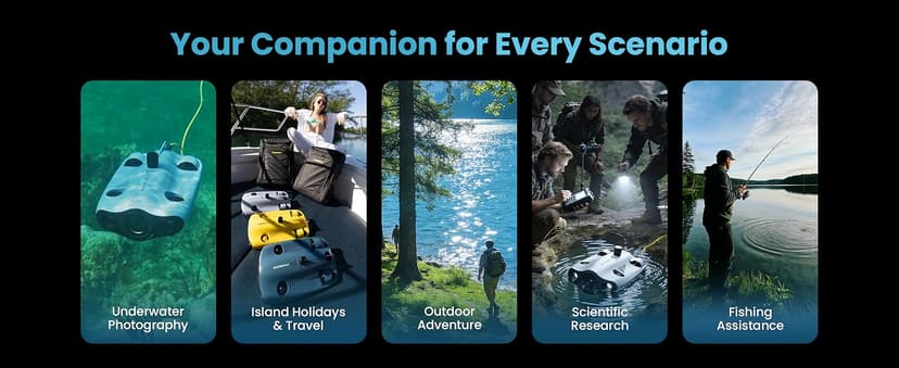 Underwater Drone, Mini S submarine drone with 4K+EIS Image Stabilization Camera for Real-Time Viewing Depth & Temperature Data, Direct-Connect Remote Controller, Dive to 330ft Underwater, Portable ROV