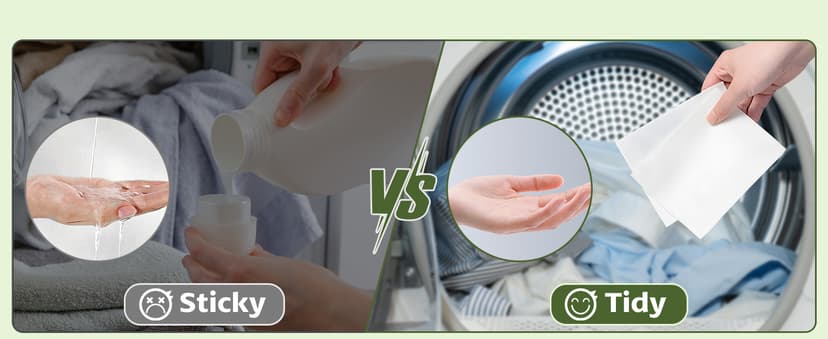 Poesie Laundry Detergent Sheet Sage Breeze Scent 160 Count Washer Sheets Detergent for Travel RV Trip Camping Home Dorm