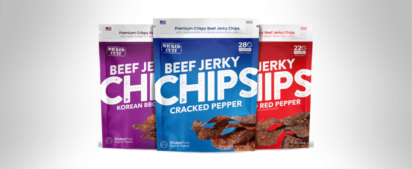 Wicked Cutz Beef Jerky Variety Pack, 5 Flavors & Up to 36g Protein Per Bag, Tender & Easy to Chew Alternative to Beef Sticks, USA Made High Protein Carnivore Snacks (5 Bags, 1 of Each Flavor)
