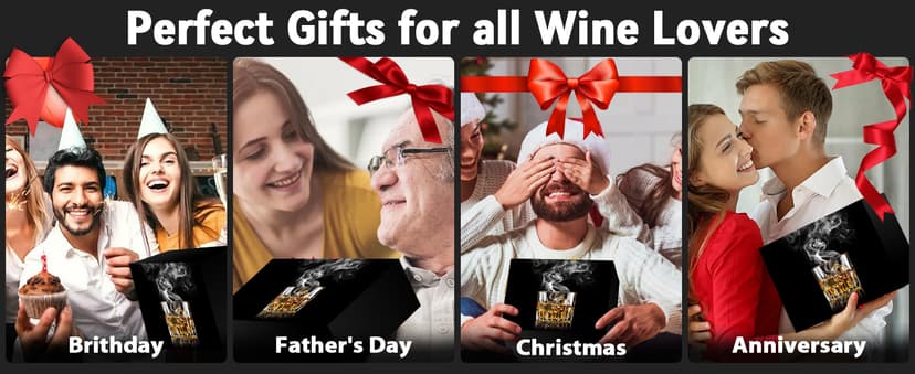 Electric Whiskey Smoker Kit with 6 Wood Chips, Electric Cocktail Smoker Kit Built-in Lighter, No Butane Needed, Gifts for Christmas, Gifts for Men, Dad, Husband