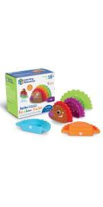 Learning Resources Spike The Fine Motor Hedgehog - Toddler Montessori Toys, Stacking Shape, Gifts For Boys And Girls, Sorting And Matching Skill Activities, Educational Games, Kindergarten