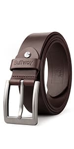 Buffway Slim Minimalist Front Pocket RFID Blocking Leather Wallets for Men and Women - Carbon Fiber Black