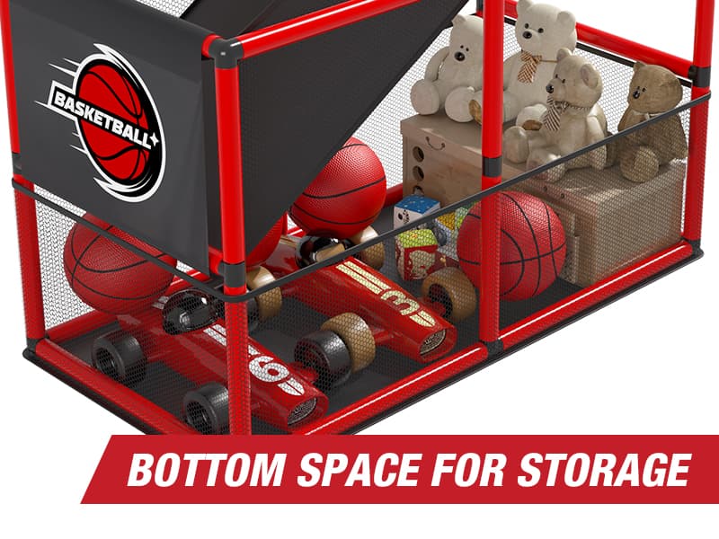 HYES Basketball Arcade Game Indoor Outdoor, Kids Basketball Hoop with 4 Balls & Pump, Single Shot Basketball Game at Home, Carnival Games Sport Toys for Boys Girls Teens