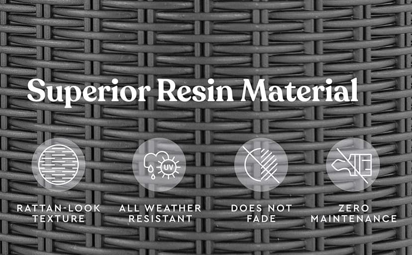 Keter Pacific Cool Bar Outdoor Patio Furniture and Hot Tub Side Table with 7.5 Gallon Beer and Wine Cooler, Espresso Brown