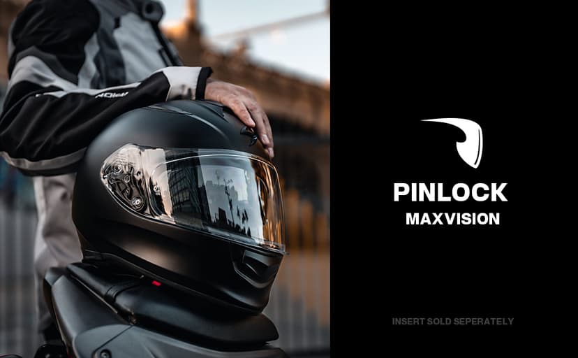 ScorpionEXO Ryzer Full Face Motorcycle Helmet with Pinlock Ready Shield with Integrated Speaker Pockets DOT ECE Approved Solid (Matte Black - X-Large)