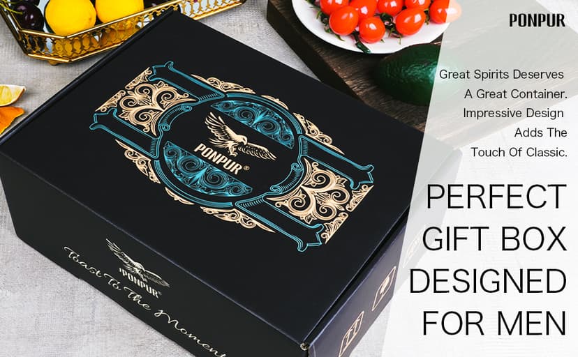 PONPUR The Legend Has Retired 2025 Retirement Gifts for Men Women Stocking Stuffers, Whiskey Decanter Gift Set with 2 Whisky Glasses, Best Christmas Birthday Presents for Dad Coworkers Teacher