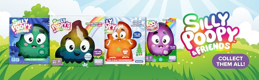 Silly Poopy & Friends™ Hide & Seek Ghost™ by Relatable, The Kid-Friendly Hide & Seek Game, Great Toddler Toys for Learning & Play, Fun Toddler Halloween Toys and Kids Halloween Games