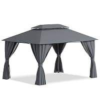 7-Piece Outdoor Dining Set for 6, Patio Dining Set with Hand-Woven Wicker Chairs & Cushions, 60" x 33" x 30" Wider Aluminum Woodgrain Table for Deck, Garden, Backyard