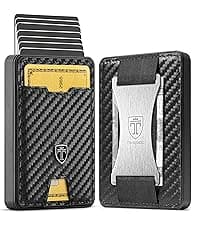 TRAVANDO AirTag* Wallet Mens Wallet with Money Clip Air Tag Wallet Card Holder RFID Blocking Bifold Gifts for Men