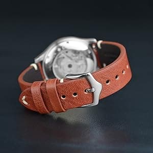 BISONSTRAP Men's Watch Bands, Hand-Stitched Leather Watch Straps, Quick Release, 18mm 19mm 20mm 21mm 22mm