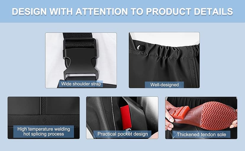 YAOYAO LAND Fishing Waders with Boots for Men Waterproof Wader PVC Waterproof Wader Ideal for Fly Fishing