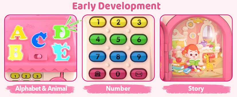 Montessori Toys for 1 Year Old Girl Gifts, 12-in-1 Musical House Toddler Learning Toys for 1-2, 1st First Birthday Gifts for Girls and Boys Baby 6-12 12-18 6-24 Months