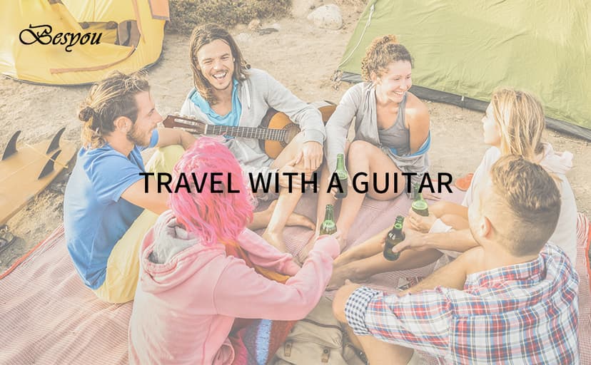 BESYOU Acoustic Guitar 38" Wood Guitar with starter kit-Travel Gig Bag, Tuner,guitar pick with Beginner Set for Kids/Adults -Natural