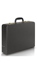 Briefcases for Men, Professional Leather Briefcase with Lock, Hard Shell Business Brief Case, Durable Executive Attache Case for Laptop Documents, Mens Hard Briefcase for Work Office Travel