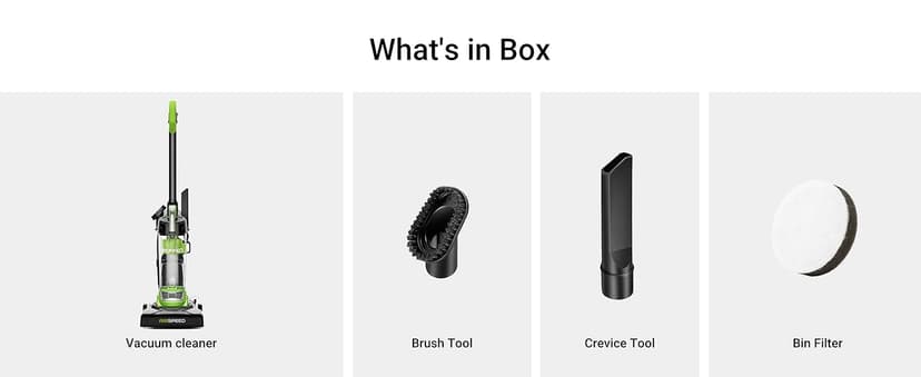 Eureka Airspeed Ultra-Lightweight Compact Bagless Upright Vacuum Cleaner, NEU10AE4, Green