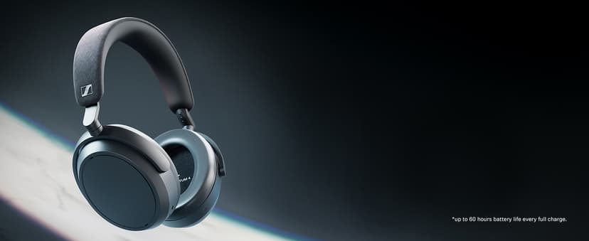 Sennheiser Momentum 4 Wireless Noise Cancelling Headphones - Bluetooth Headset for Crystal-Clear Calls with Adaptive Noise Cancellation, Over-Ear Headphones, 60h Battery Life, Folding Design, Black