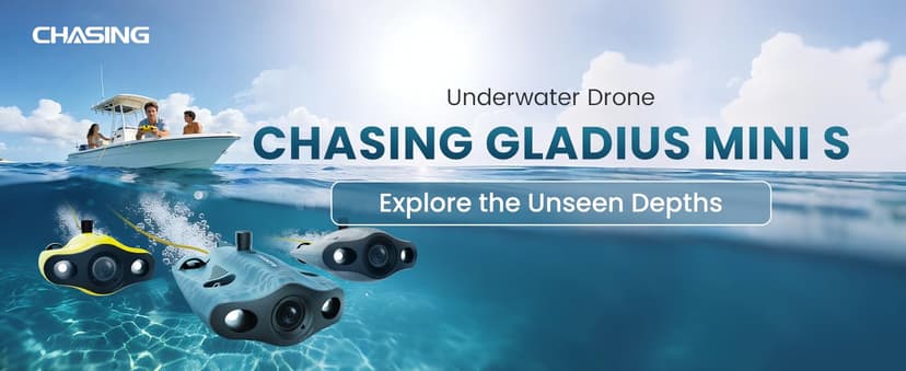 Underwater Drone, Mini S submarine drone with 4K+EIS Image Stabilization Camera for Real-Time Viewing Depth & Temperature Data, Direct-Connect Remote Controller, Dive to 330ft Underwater, Portable ROV