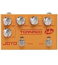 JOYO Bass Guitar Pedals High Gain Overdrive Effect Pedal with Independent Mid Frequency and Gain Boost for Bassist Electric Guitar Bass (DOUBLE THRUSTER R-28)