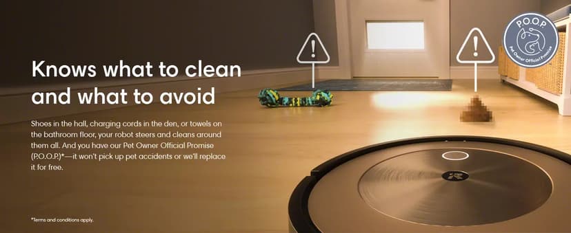 iRobot Roomba j9+ Self-Emptying Robot Vacuum – Powerful Suction, Identifies and Avoids Obstacles Like pet Waste, Self-Empties for 60 Days, Best for Homes with Pets, Smart Mapping, Works with Alexa