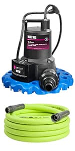 WAYNE WAPC250-1/4 HP Reinforced Thermoplastic Pool Cover Pump - Up to 3,000 Gallons Per Hour - Automatic On/Off Water Removal Pool Cover Pump