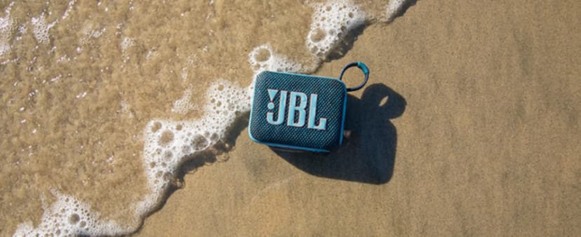 JBL Go 4 - Ultra-Portable, Waterproof and Dustproof Bluetooth Speaker, Big JBL Pro Sound with Punchy bass, 7-Hour Built-in Battery, Made in Part with Recycled Materials (Blue)