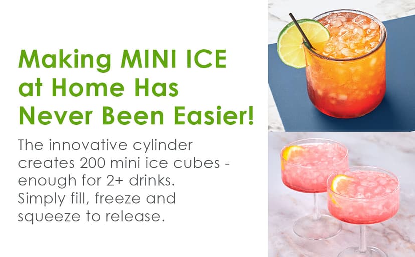 Tovolo Mini Ice Cylinder- Squeeze & Release- Set of 2, 1000422, Gray