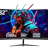Gawfolk 27 inch Curved Gaming Monitor,144Hz/180Hz PC Monitor Full HD 1080P, Frameless 1800R Computer Display with FreeSync & Eye-Care Technology, Wall Mountable, DP, HDMI Port (Black)