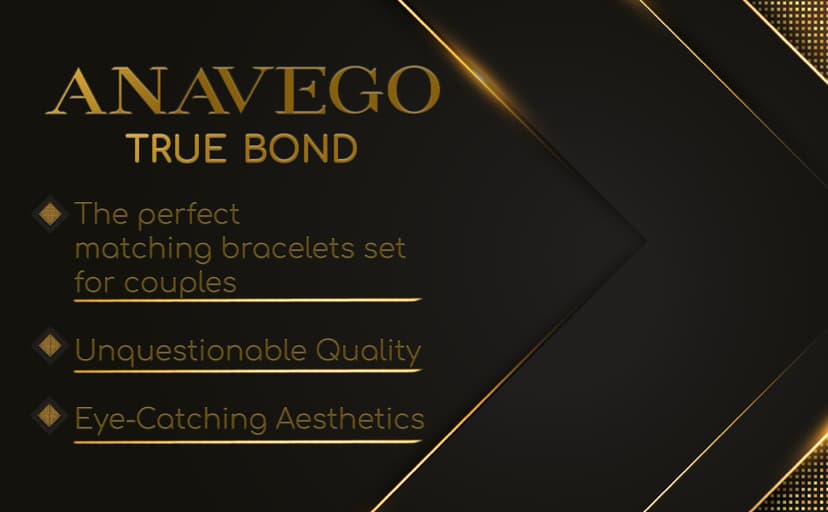 True Bond Comes with Unique Storage Gift Box Matching Couples Bracelet Set. Gift for Her Him Boyfriend Girlfriend Husband Wife Women Men Newlyweds Hubby Mother & Father 8 Millimeter Beaded