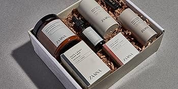 ZAAINA Men’s Self Care Kit – Luxury Spa Gift Set for Men with Face Serum, Soaps, Heel Balm & Lip Balm – Grooming Care Package for Men – Birthday & Relaxation Kit (Premium Set with Whiskey Candle)
