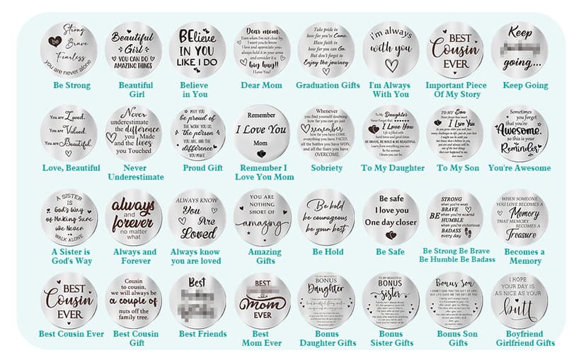 Sureio Pocket Hug Token Gift Long Distance Relationship Keepsake Inspirational Gift with Keychain