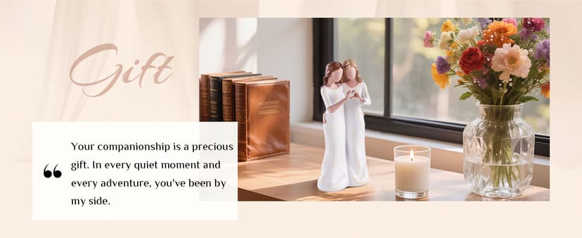 Sister Figurines - Best Friends Gifts for Women, Bestie Friendship Christmas & Birthday Gift