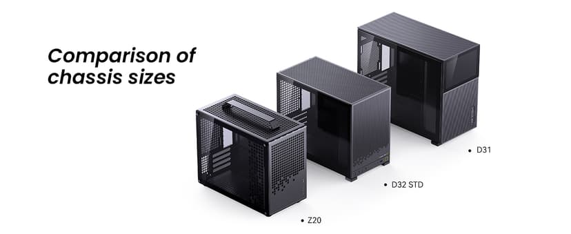 JONSBO D32 STD Micro-ATX PC Case,High Compatibility Mini Desktop Case, Support MATX Back-Connect/BTF MB,365mm GPU/240AIO/163mm Air Cooler, ATX/SFX-L/SFX PSU, USB3.2 PC Gaming,Black