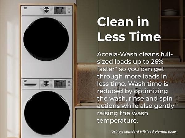 Kenmore 4.5 cu. ft. Front Load Washer with Stain Removing Steam Treatment - Reduce Laundry Time with Accela Wash - LED - ENERGY STAR Certified - White