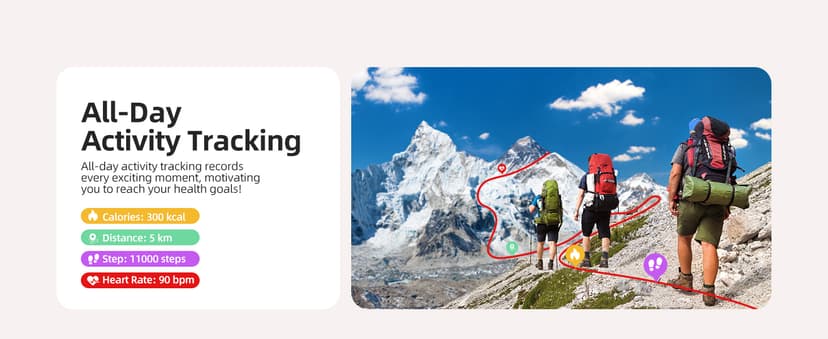 Parsonver Parsonver Smart Watch, 5ATM Waterproof Swimming Watch, Fitness Activity Tracker with 110+ Sports Modes, Heart Rate/Sleep/SpO2/Calories Monitor, Pedometer, Fitness Watch for Android & iPhone, Rose Gold