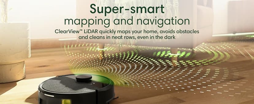 iRobot Roomba 104 2in1 Vacuum & Mop Robot - Self-Empties for 75 Days, Intense Power-Lifting Suction, Vacuums All Floors, Ideal for Pet Hair, LiDAR Smart Navigation Mapping, Mops Hard Floors