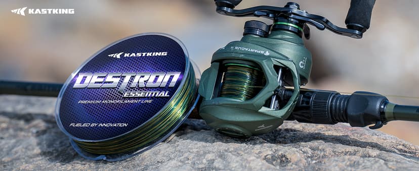 KastKing Destron Essential Monofilament Fishing Line, Advanced Polymer Coating for High Abrasion Resistance, Super Smooth, High Strength, Low Memory Mono Line, Fresh and Saltwater Fishing
