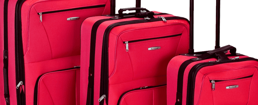 Rockland Fashion Softside Upright Luggage Set, Expandable,Lightweight,Telescopic Handle,Wheel, Pink Leopard, 2-Piece (14/19)