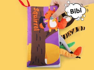 Crinkle Cloth Book Toy for Baby 0-3-6-12-18 Months, Early Development Stroller Soft Toy, Newborn Shower Gift for Boy Girl beiens Baby Books Toys, Tummy Time Touch and Feel Sensory Toys for Infant B07TXYC6WD