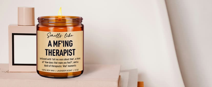 Funny Scented Candle, Therapist Gifts, Occupational Therapy Gifts, Psychology, Therapy Office Decor, Christmas, Graduation, Mental Health Therapist Presents for Women, Men, Psychologist