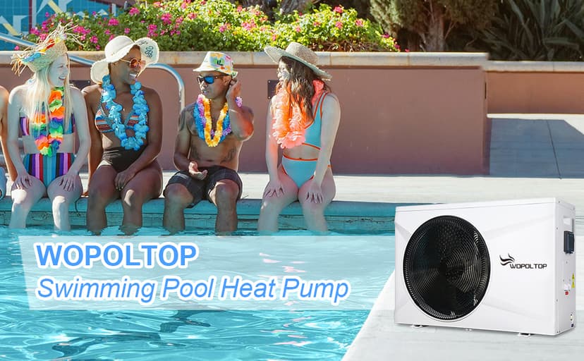 100,000 BTU Full DC Inverter Pool Heat Pump for Swimming Pools, Dual Function of Heating and Cooling, 30KW Electric Pool Heater with WiFi Smart Control via APP, 220-240V, up to 26,000 Gallons