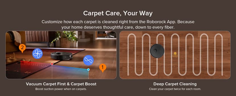 roborock Qrevo Series Robot Vacuum and Mop, 8000Pa Suction, Upgraded from Qrevo S, Anti-Tangle Brushes, Smart Obstacle Avoidance, Auto Mop Washing, All-in-One Dock, 200RPM Spinning Mops, Black(QV 35A)