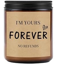 Happy Anniversary Couple Gifts - 10th, 25th, 40th, 50th Wedding Anniversary Candle Gifts for Him, Her, Husband, Wife - 7oz Lavender Soy Wax Scented Candle