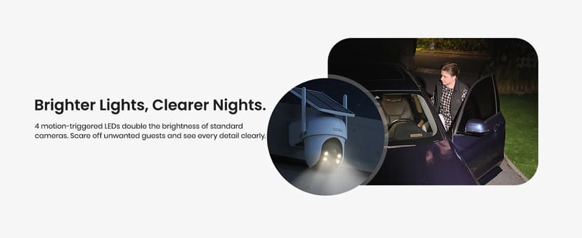 aosu Security Cameras Outdoor Wireless, 4 Cam-Kit, No Subscription Required, Solar-Powered, Home Security Cameras System with 360° Pan & Tilt, Auto Tracking, 2K Color Night Vision, Easy Setup